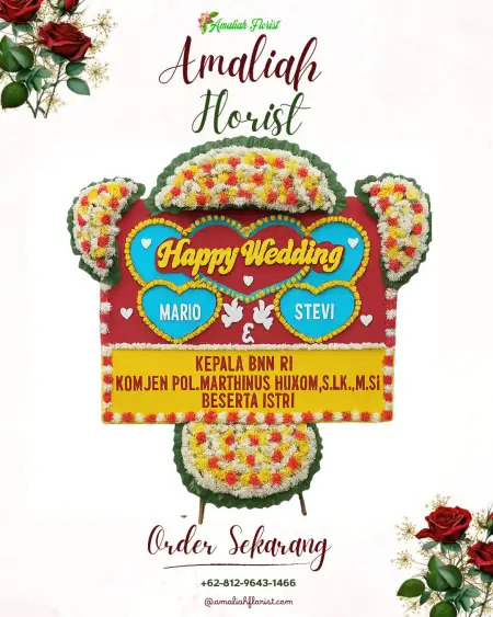 Papan Bunga Pernikahan Duda